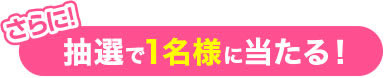 抽選で1名様に当たる！
