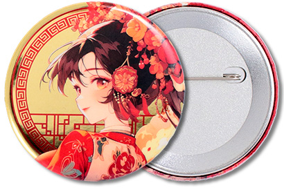 メタリック缶バッジ（白押さえアリ）