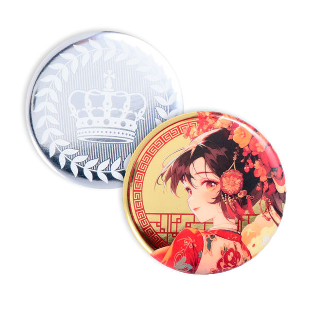 メタリック缶バッジ(白押さえアリ)