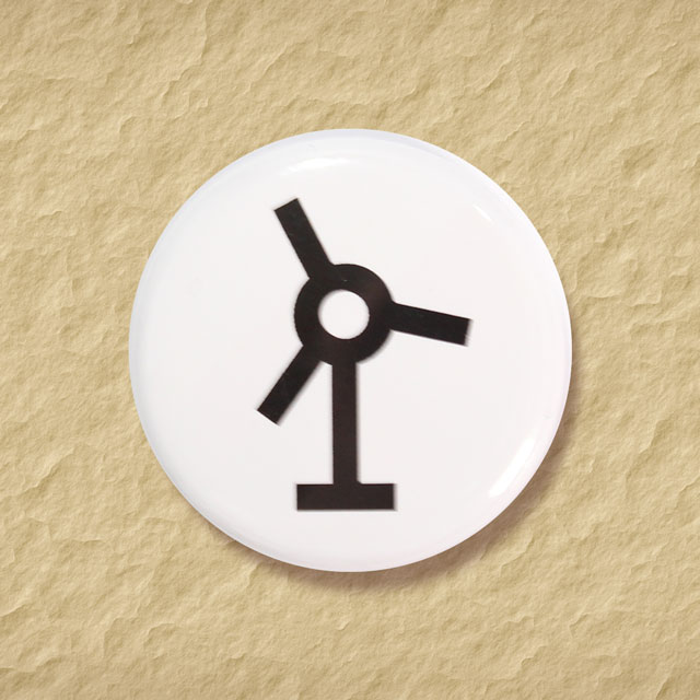 地図記号缶バッジ28【風車】 | 缶バッジの達人