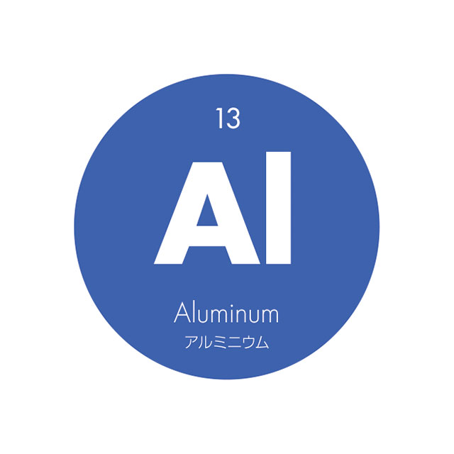 元素記号缶バッジ13 Al アルミニウム 缶バッジの達人