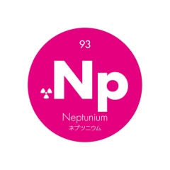 元素記号缶バッジ93【Np ネプツニウム】