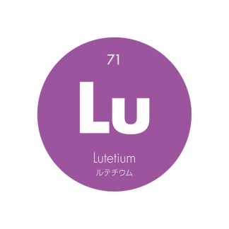 元素記号缶バッジ71【Lu ルテチウム】