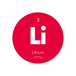 元素記号缶バッジ3【Li リチウム】