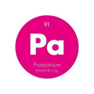 元素記号缶バッジ91【Pa プロトアクチニウム】