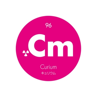 元素記号缶バッジ96【Cm キュリウム】