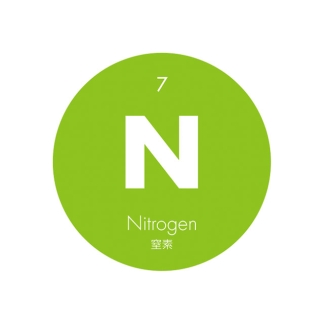 元素記号缶バッジ7【N 窒素】