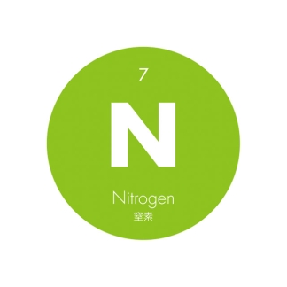 元素記号缶バッジ7【N 窒素】