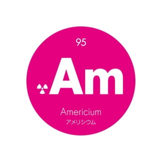 元素記号缶バッジ95【Am アメリシウム】