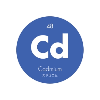 元素記号缶バッジ48【Cd カドミウム】