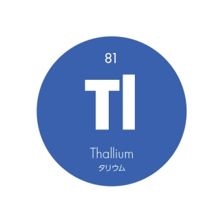 元素記号缶バッジ81【Tl タリウム】