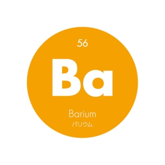 元素記号缶バッジ56【Ba バリウム】