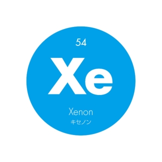 元素記号缶バッジ54【Xe キセノン】
