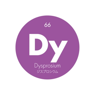元素記号缶バッジ66【Dy ジスプロシウム】