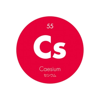 元素記号缶バッジ55【Cs セシウム】
