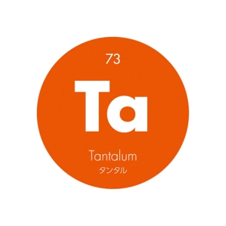元素記号缶バッジ73【Ta タンタル】