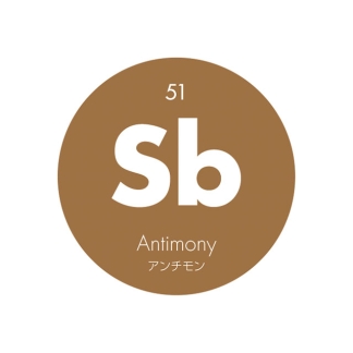 元素記号缶バッジ51【Sb アンチモン】