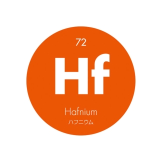 元素記号缶バッジ72【Hf ハフニウム】