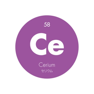 元素記号缶バッジ58【Ce セリウム】