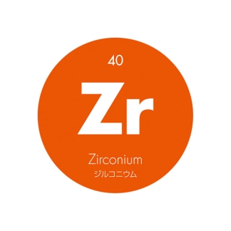 元素記号缶バッジ40【Zr ジルコニウム】