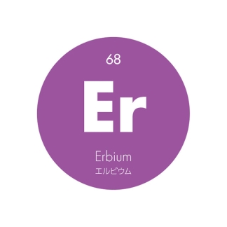 元素記号缶バッジ68【Er エルビウム】