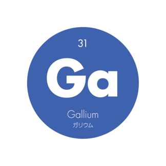元素記号缶バッジ31【Ga ガリウム】