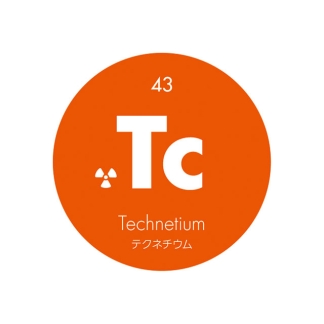 元素記号缶バッジ43【Tc テクネチウム】