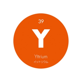 元素記号缶バッジ39【Y イットリウム】