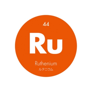 元素記号缶バッジ44【Ru ルテニウム】
