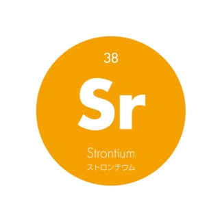 元素記号缶バッジ38【Sr ストロンチウム】