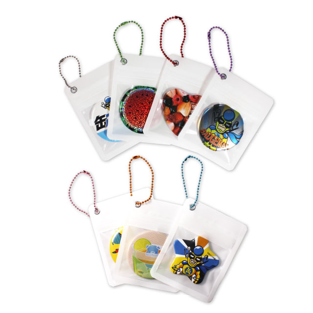 缶バッジカバーチェーン付き【7枚セット（7色）】送料無料